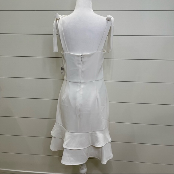 Adelyn Rae Nixxi Tie Shoulder Mini Dress Graduation Bride - Picture 6 of 8